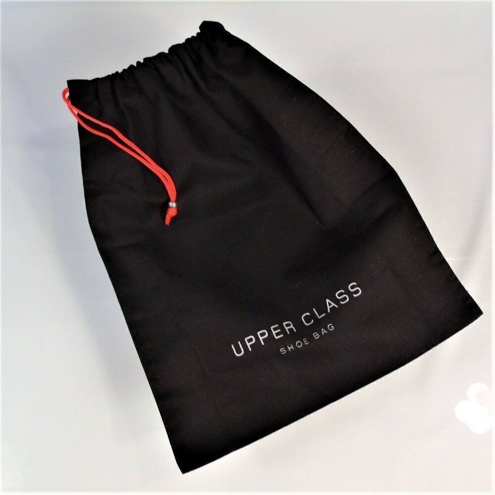 Virgin Atlantic Upper Class Shoe Bag 12" X 16" Black With Red Drawstring